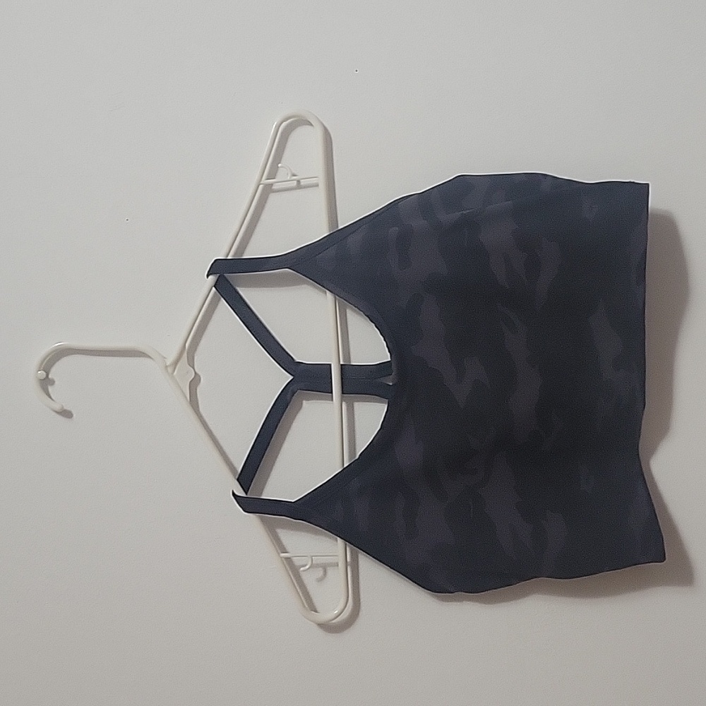 NWT- Crop Ribbed Tank Top- Seamless Racerback Camisoles- Camo